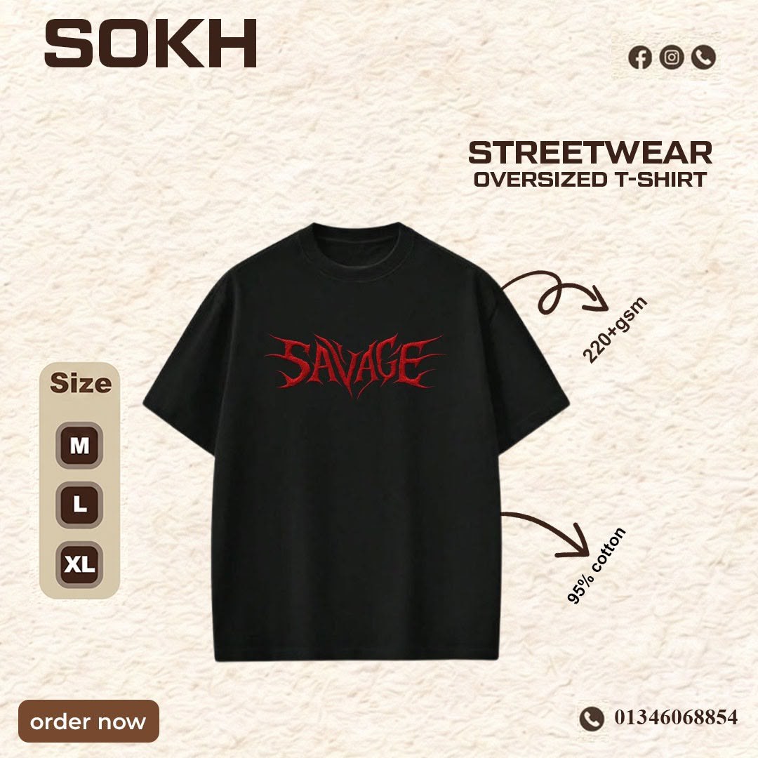 black savage drop shoulder