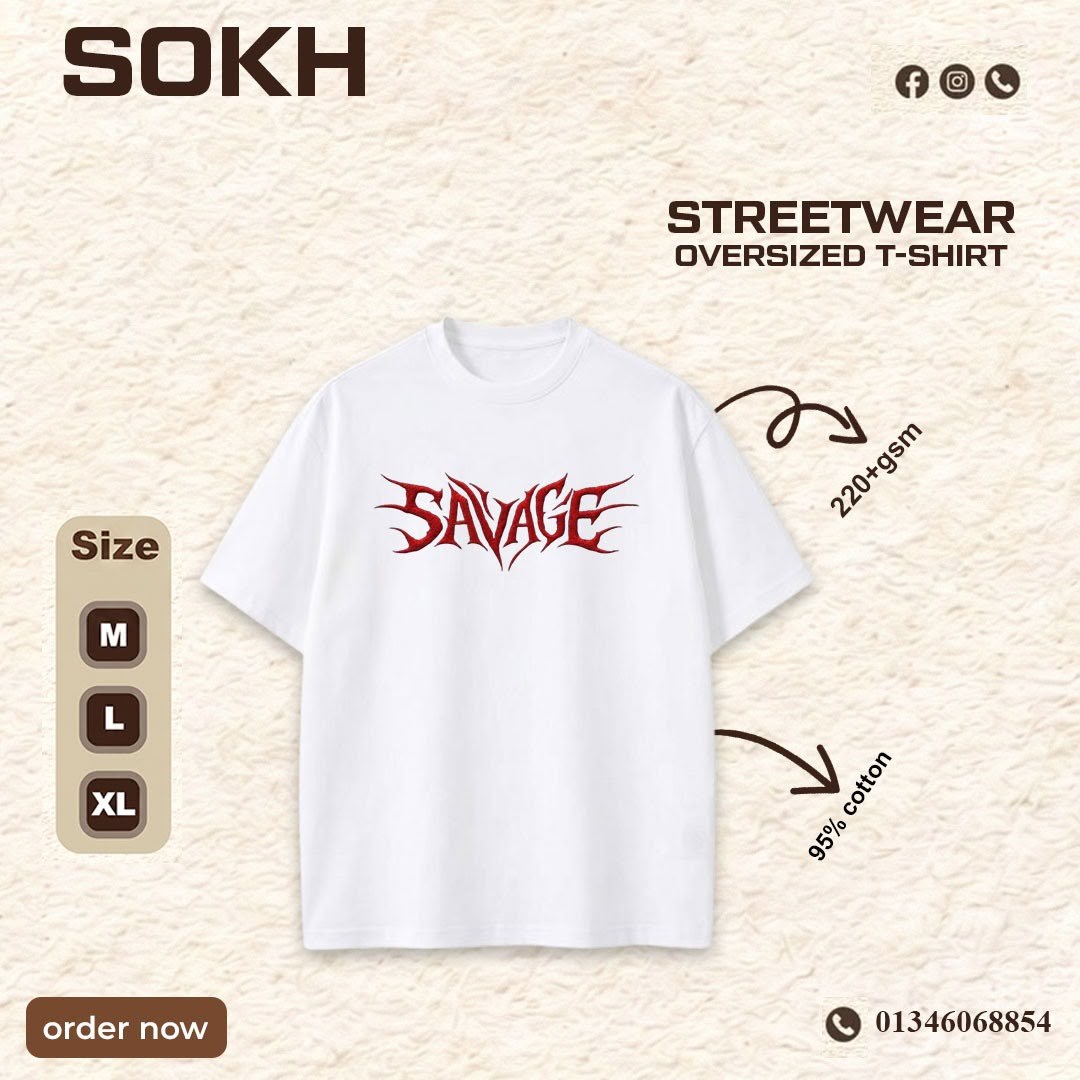 savage white drop shoulder