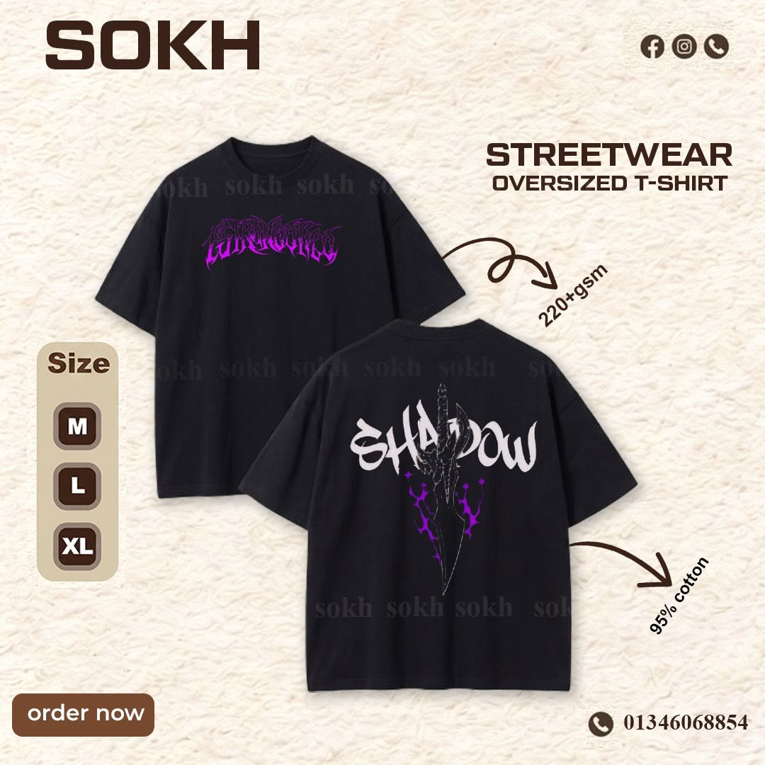 shadow black drop shoulder