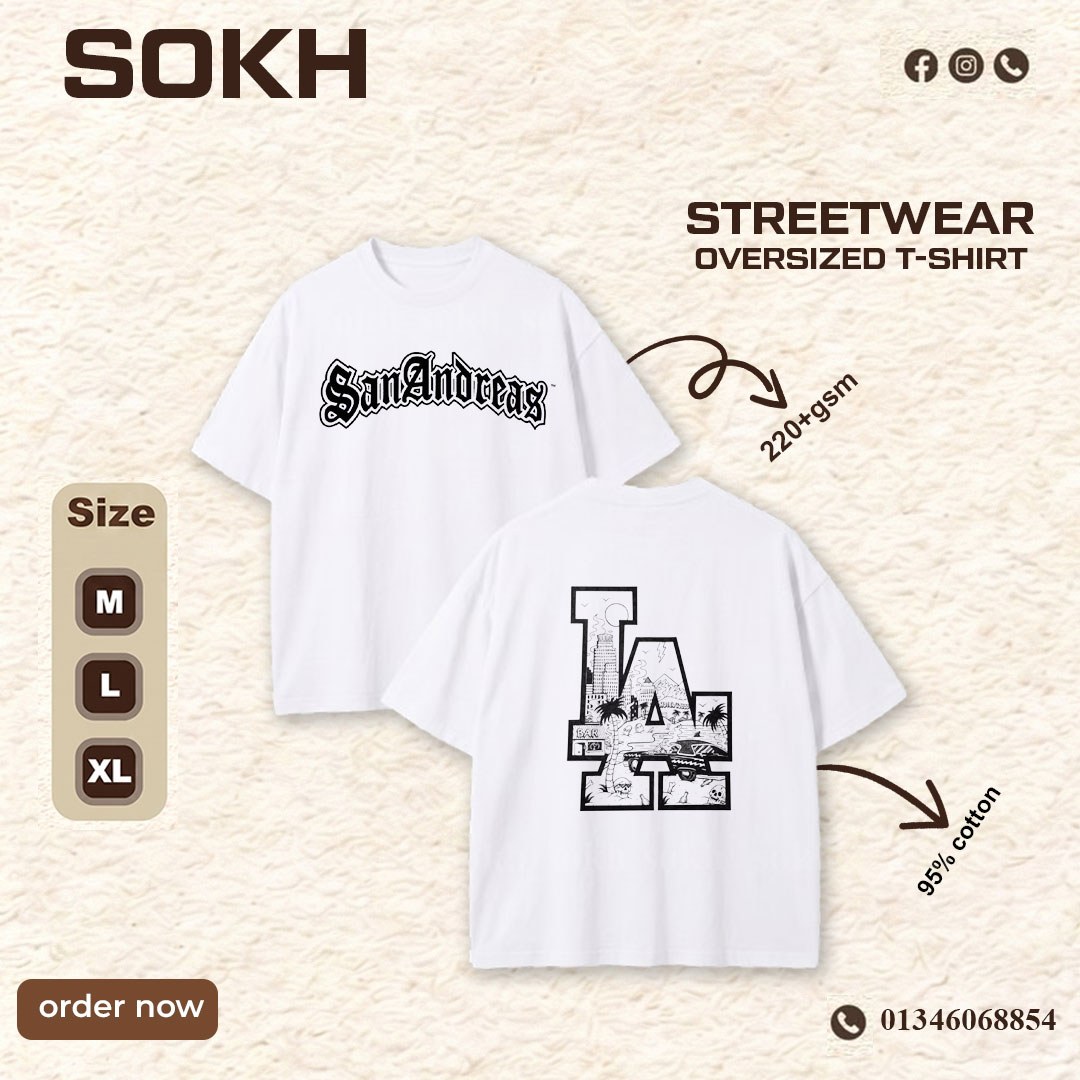LA WHITE DROP SHOULDER
