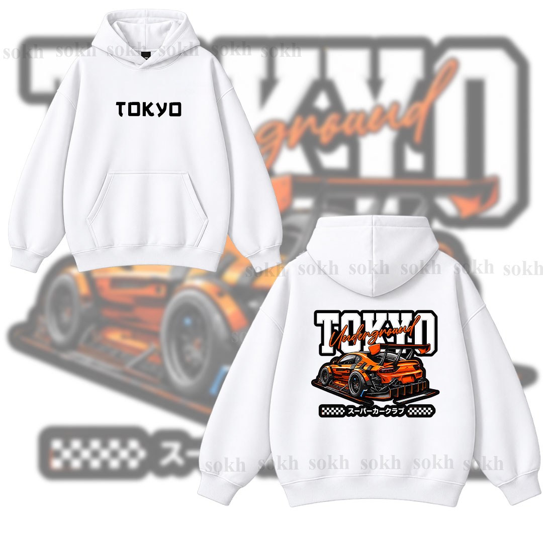 tokyo white hoddie – T-Shirts