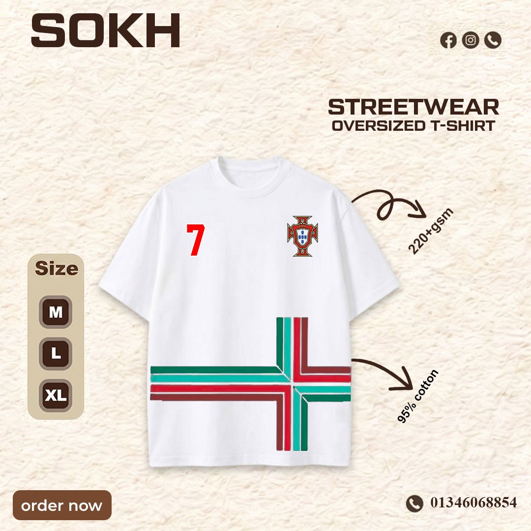 portugal white drop shoulder – T-Shirts